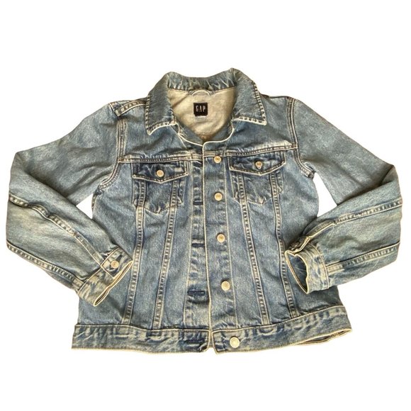 GAP Jackets & Blazers - Gap Women's Blue Denim Jacket Size Medium Button Up Classic Look